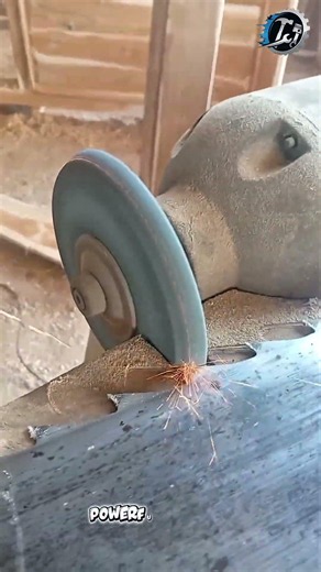 Powerful Steel Cutting Process 🔥⚙️ #Construction #Grinding #Satisfying