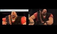 Mix of 2 videos from youtube : Meet the heavy, but with in-game voice lines and 400% facial animations