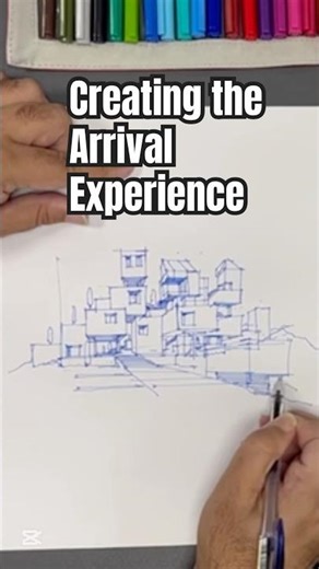 Designing the Entrance & Landscape | Hillside Village Sketch