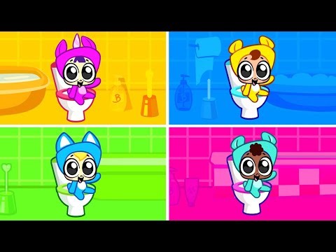 Potty Color Game 🚽🎨🌈🚽Funny Kids Songs And Nursery Rhymes😍