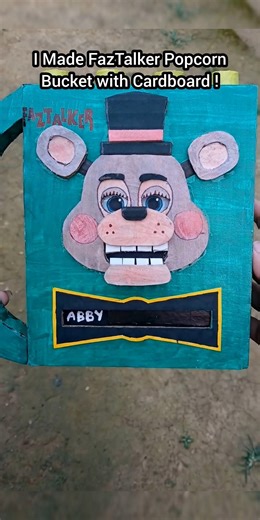I Made FazTalker Popcorn Bucket with Cardboard