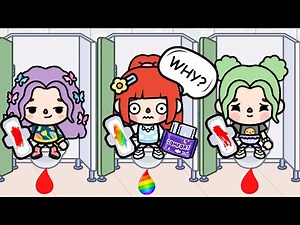 I'm The Only Girl With Rainbow Period | Sad Story | Toca Life Story | Toca Boca