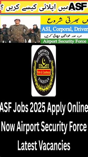 New Job updates | How to Apply Online for ASF Jobs 2025 | ASF Online Apply 2025 #asf #viral