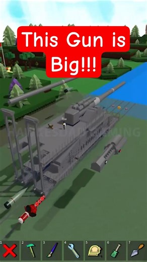 Roblox Build a Boat for Treasure Gustav Train Gun! #roblox #babft