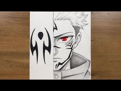 How to Draw Sukuna Step by Step | Jujutsu Kaisen Drawing Tutorial