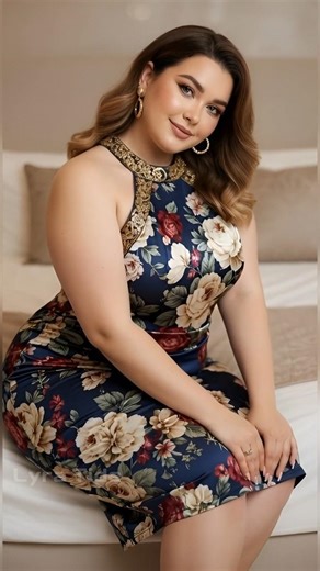 Navy Floral Bodycon Dress Aesthetic Glow Up | Elegant Vibe #Shorts #FloralDress #OOTD