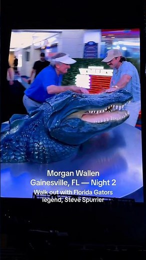Morgan Wallen Gainesville FL N2 Walkout with Florida Gators Legend Steve Spurrier 👏. #concert