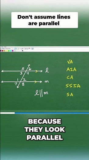 Geometry Math Trick Never Assume Lines Are Parallel! #math #maths #algebra #geometry