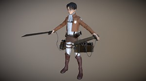 Levi Ackerman Attack On Titan - 3D model by amiruler