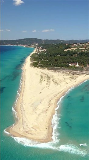 Possidi Beach from Above 🌊 Greece’s Dream Sandbar