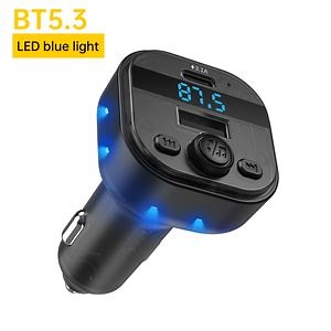 [Hot Item] LED Blue Light Car Adapter Bluetooth FM Transmitter Charger Car MP3 Player