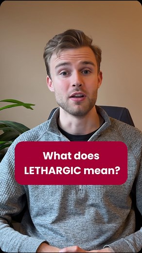 28K views · 6.3K reactions | What does LETHARGIC mean? When you’re...