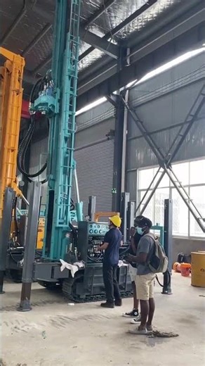 African customers visit YETUO factory and purchase pneumatic#drillingrig #waterwelldrillingrig
