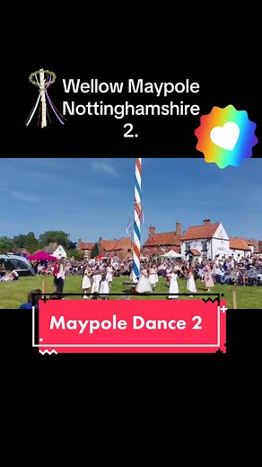 Dancing round the Maypole at Wellow in Nottinghamshire Whitsun Bank Holiday Monday, May 29 2023 then crowning the May Queen. #maypole #mayqueen #Wellow #dancing #traditions #traditionalmusic #englishfolkdance #folktradition #folkdance