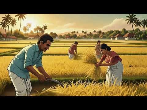 Indian Farmer Paddy Cultivation 🌾 | Ghibli-Style Village Animation