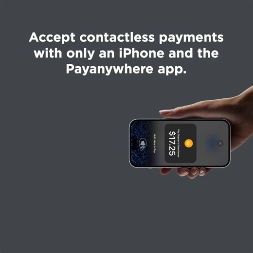 Accept contactless payments with only an iPhone and the Payanywhere app. Get started: https://www.payanywhere.com/why-payanywhere/tap-to-pay-on-iphone #taptopayoniphone #payanywhere | Payanywhere