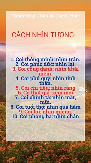 CÁCH NHÌN TƯỚNG CỦA NGƯỜI XƯA #thansohoc #sohoccaivan #thansohochappy #xemthansohoc #tsh #sohochappy #chuyengiathansohoc | Happy Map - Bản Đồ Hạnh Phúc