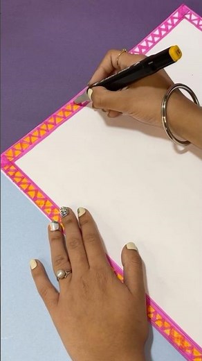 Border design for A3 sheet or chart paper 📝 || #diy #border #borderdesign #shorts #chartpaper
