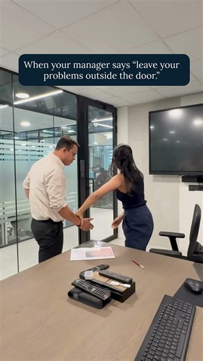 Manager Said “Leave Your Problems Outside” 😂 #corporatedesign #office #kamajewelry