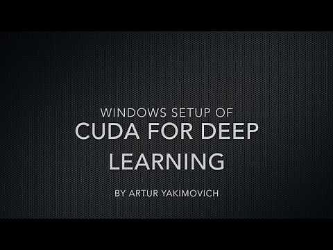 How to install CUDA on Windows for Deep Learning with TensorFlow