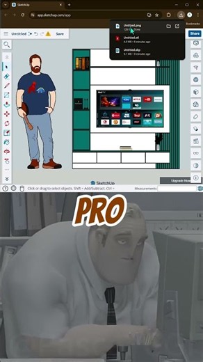 The Easiest Way To Export From SketchUp Web #sketchup #tutorial #3d