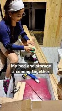 BEST bed and storage layout for a Ram Promaster 2500! #vanlife #vanbuild #shortsfeed #short