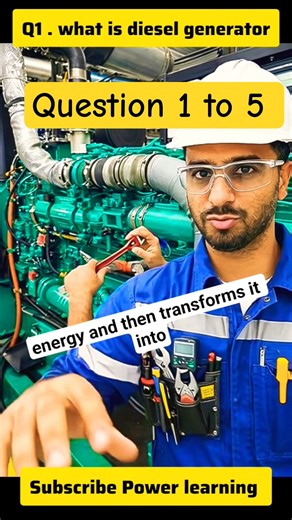 Video 1 : Question 1 to 5 Diesel Generator and electrical basics # Powerlearningchannel #electrical