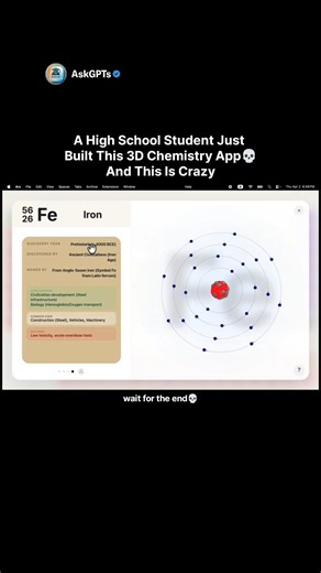 A High School Student Built This 3D Chemistry App