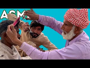 ASMR Fast Hair Cutting With Old Barber & Old Man Part (4) [ASMR SHAMS]