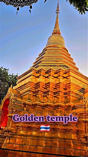 Golden Temple in Chiang Mai Old City 🇹🇭✨#thailand #chiangmai #travel #shorts #thaitemple #fyp
