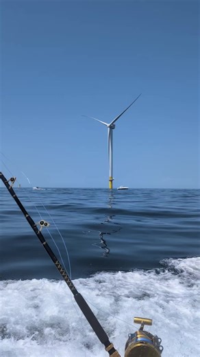 Welcome to the wind farm off Block island....every red light you see blinking at night is another turbine . They have already leaked a bunch of oil into the waters around them as well as a broken turbine that littered the beaches with chunks of fiber glass. our beautiful New England waters will never be the same! #windmill #ocean #blockisland #4thgenerationfisherman