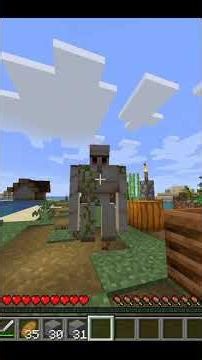 I hypnotised Iron golem 😱 #minecraft #shorts #viral #trending #hypnosis #gaming #memes