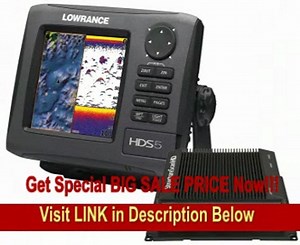 Lowrance HDS-5 GEN2 Plotter/Sounder, with 5-inch LCD, Lake Insight Cartography, LSS-2 StructureScan,