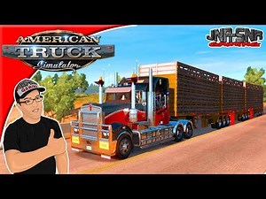 American Truck Simulator mods Kenworth T908 Aussie Cattle Trailer Road Train