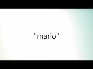 How to pronounce 'Mario' (British English)
