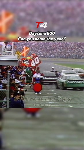 Classic Daytona. Name the year. #daytona500 #nascarthrowback #daytonainternationalspeedway