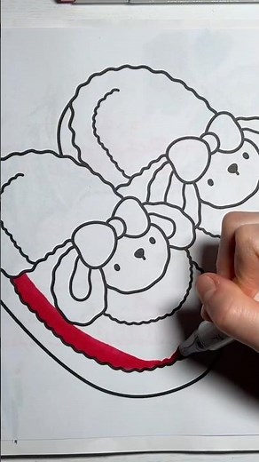 Cute fuzzy slippers coloring asmr ✨ #coloringbook #art #coloringpages #colouring #cozycoloring