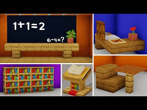 Minecraft: How To Make a Classroom! (6 Ideas!)