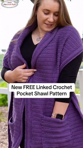 2.9K views · 53 reactions | FREE Crochet Pattern: Pocket Shawl臨 It...