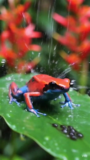 Strawberry Poison Dart Frog-The Red Toxic FrogBeautiful but Dangerous Frog.Tiny With Deadly Secrets