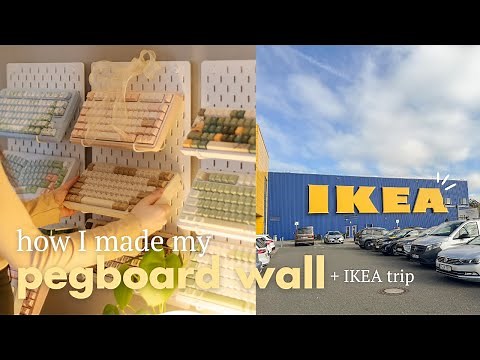 Setting up my pegboard wall | Aesthetic keyboard display using IKEA SKÅDIS