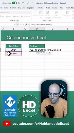 ✅CALENDARIO VERTICAL PERPETUO EN #excel
