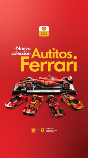 Llegó la Nueva colección Autitos Ferrari 🙌🏼 ¡Sí! Ahora los autitos de La Shell son 100% Ferrari 🏎️ Ya están disponibles los 4 modelos para manejar desde tu celular 📱 ¡Conseguilos canjeando tus puntos Shell Box y participá por la Ferrari SF-24 de colección! ¡Conseguilos canjeando tus puntos Shell Box y participá por la Ferrari SF-24 de colección! •⁠ ⁠100 pts $42.900 •⁠ ⁠8.000 pts $22.000 •⁠ ⁠16.000 pts | Shell