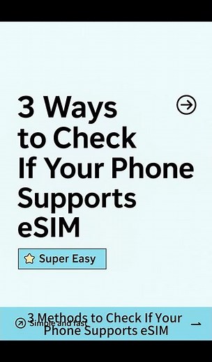 3 Quick Ways to Check if Your Phone Supports eSIM 📱 #smartphone #travelhack#esim #eSIMTutorial