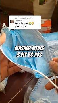 Masker Medis H&W 3Ply 50Pcs Earloop Surgical Mask Kemenkes Dewasa tali Karet elastis
