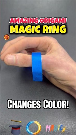 Origami Easy Paper Magic Ring Trick Craft Tutorial #papermagic #origami #paperring #shorts