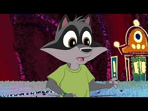 cartoon racoon tickled 1