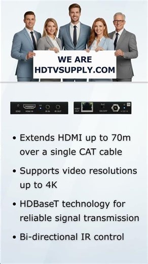Blustream HEX70SL-TX HDBaseT transmitter, Slimline - 70m