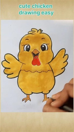 chicken drawing easy #chicken #drawingeasy #ytshortsindia