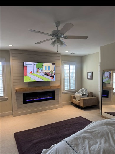 Luxury Bedroom Upgrade with Custom Fireplace Media Wall
